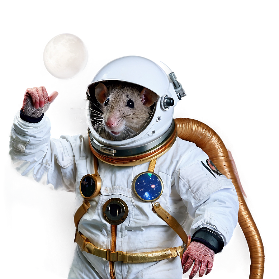 Rat In Space Suit Png 05042024 PNG image