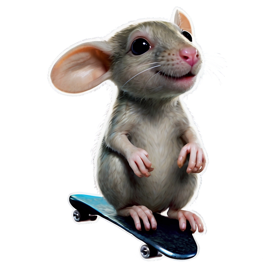 Rat On Skateboard Png Mgu25 PNG image