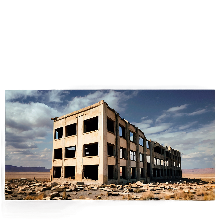 Ravaged Building Landscape Png Yiw PNG image