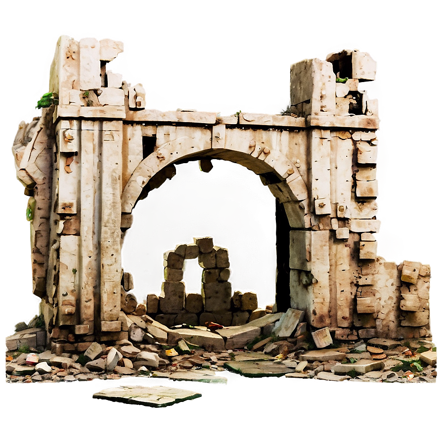 Ravaged City Ruins Png Smy40 PNG image