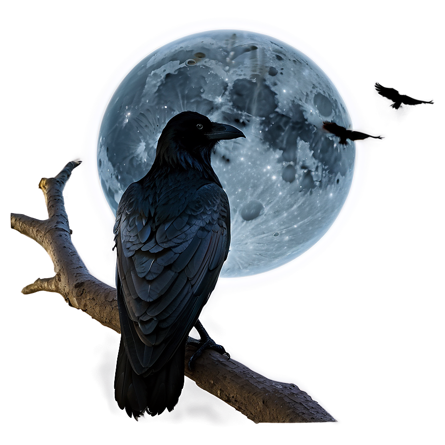 Raven In Moonlight Png Mwl PNG image