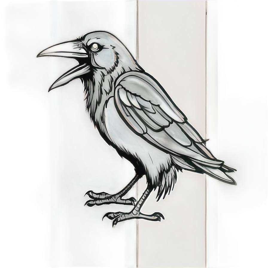 Raven Sketch Png 05062024 PNG image