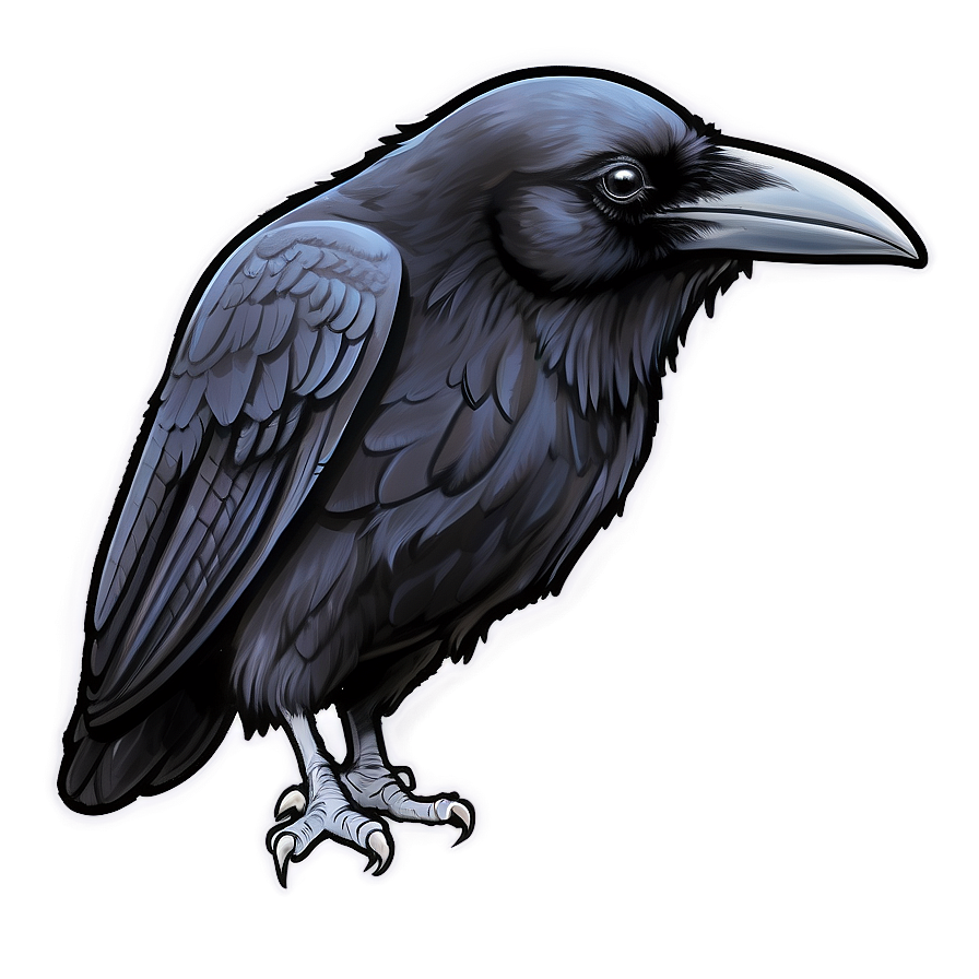 Raven Sketch Png 05062024 PNG image