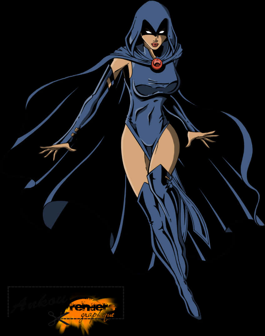 Raven Teen Titans Animated Character PNG image