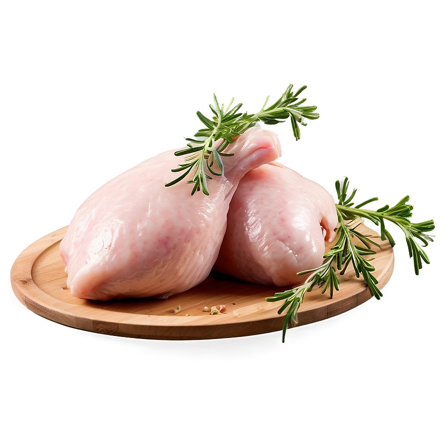 Raw Chicken With Herbs Png Itg PNG image