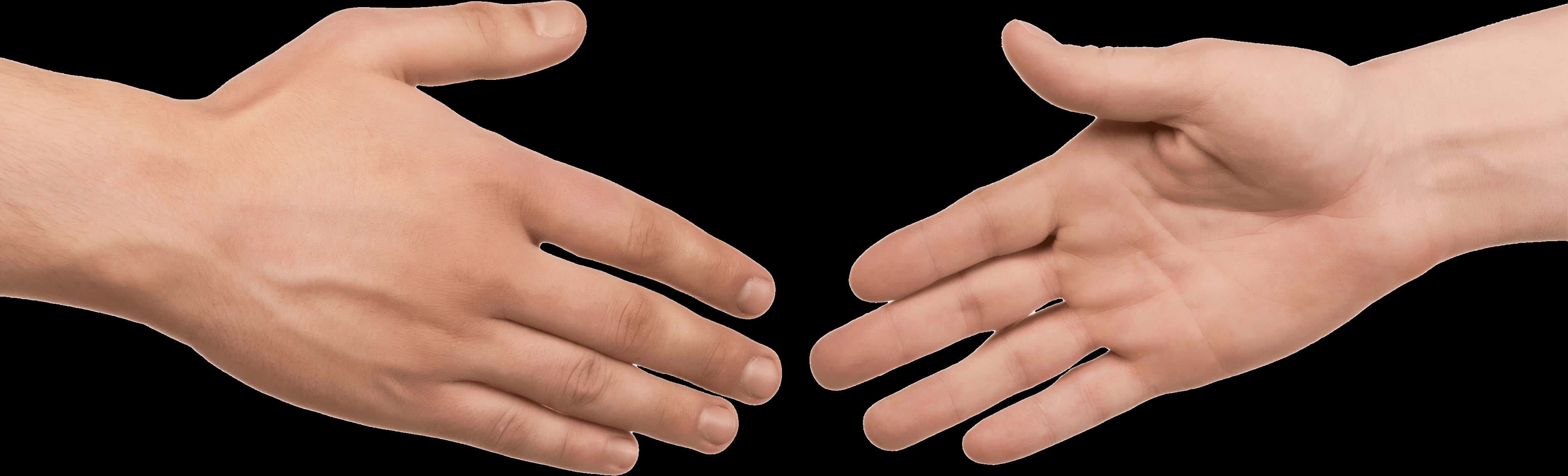 Reaching Out Hands Black Background PNG image