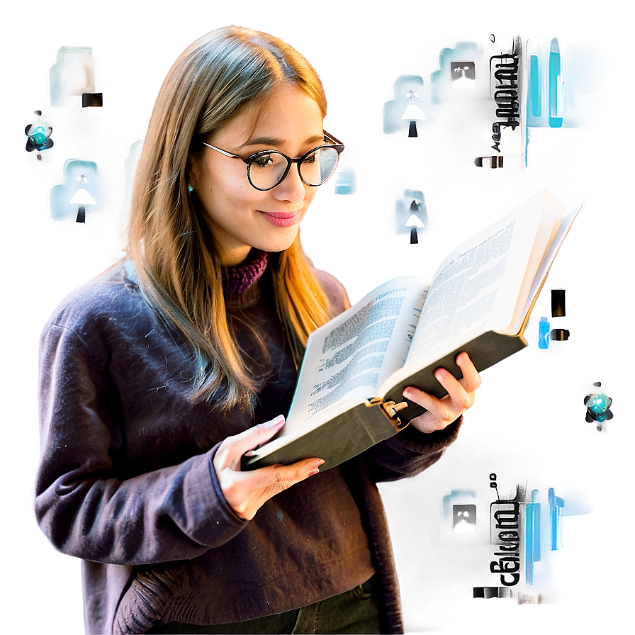 Reading Book With Coffee Png Ddn PNG image