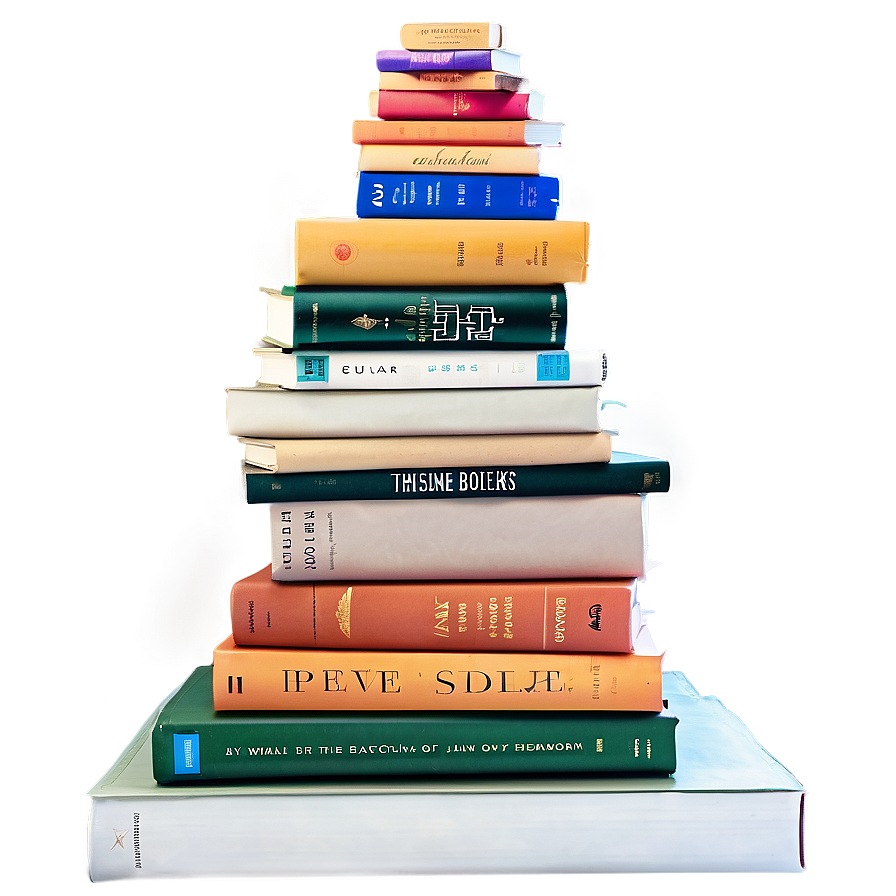 Reading Books Stack Png Ddd11 PNG image