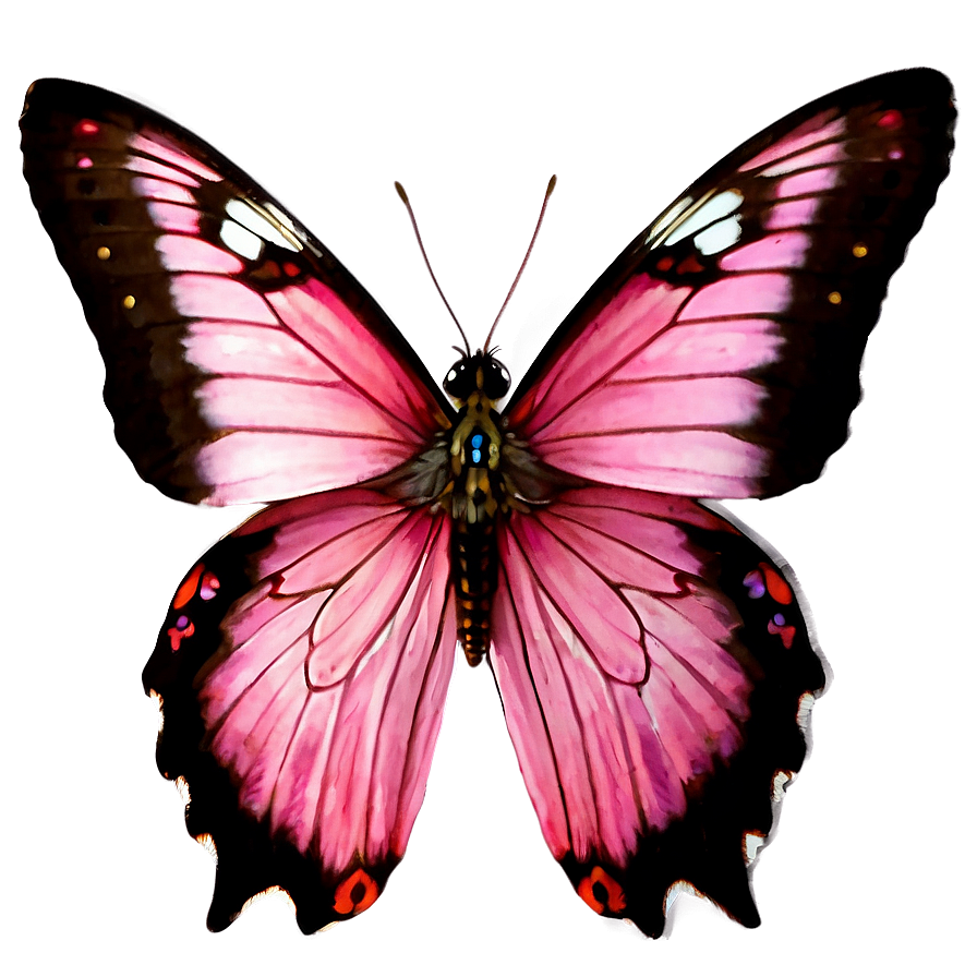 Real Pink Butterfly D PNG image