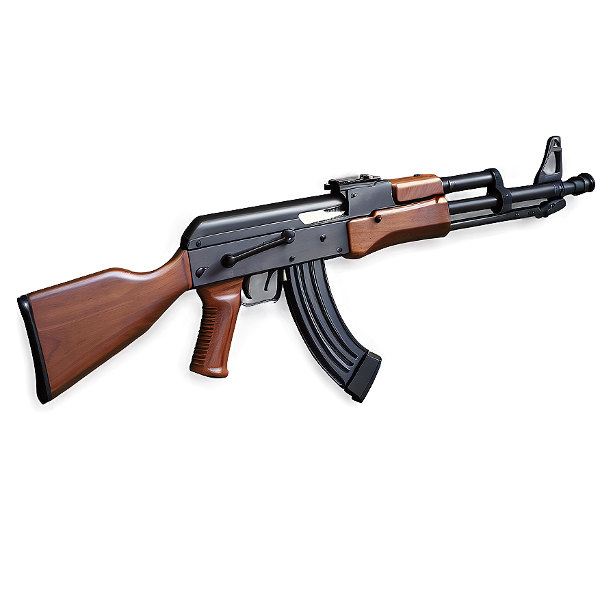 Realistic Ak 47 Weapon Png 05252024 PNG image