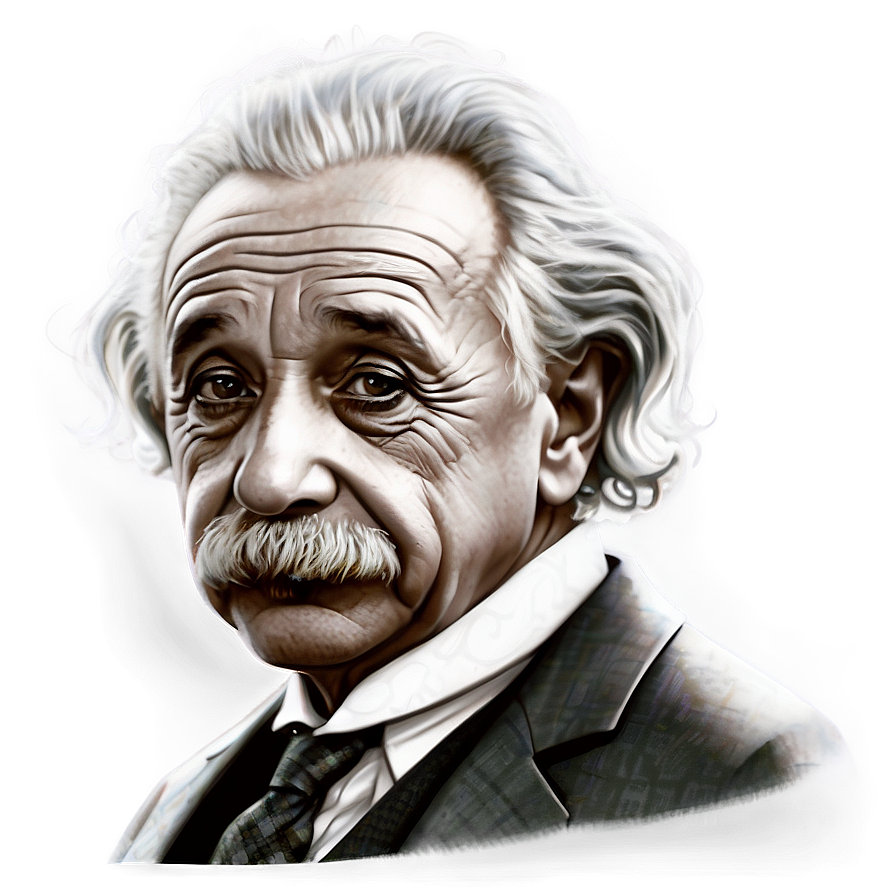 Realistic Albert Einstein Drawing Png Bqx PNG image