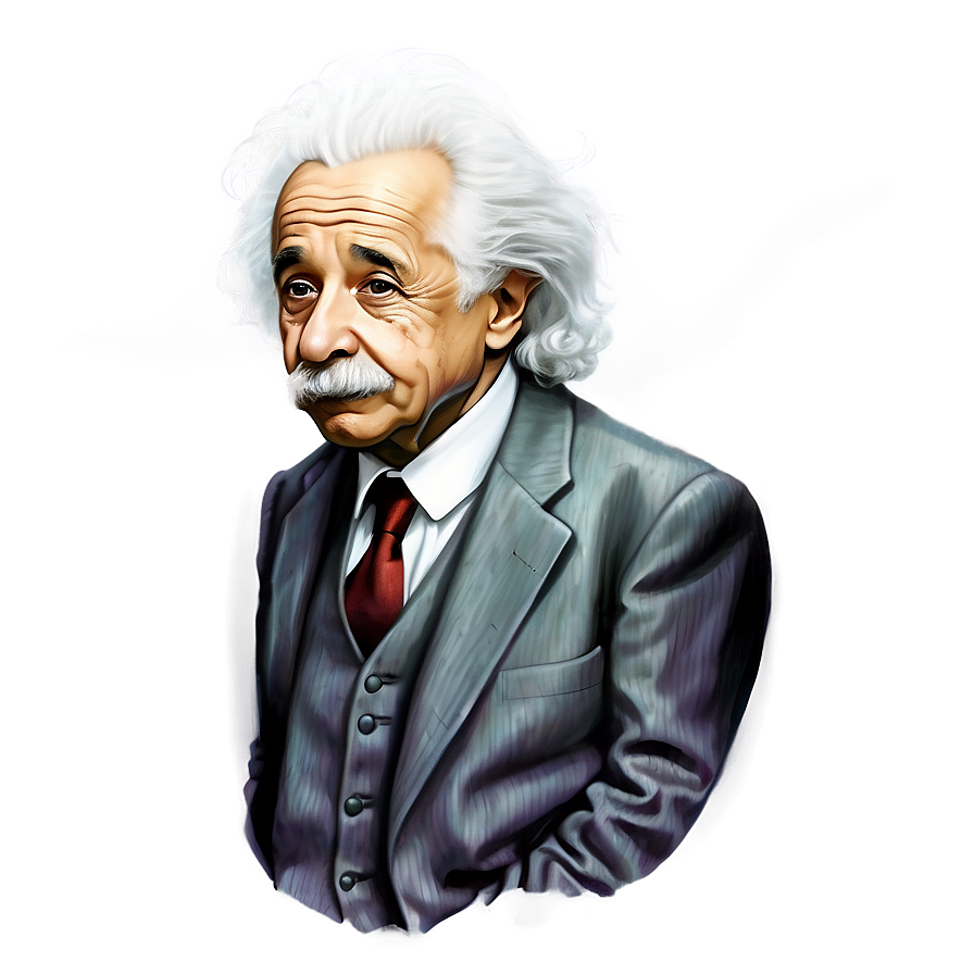 Realistic Albert Einstein Drawing Png Luc PNG image