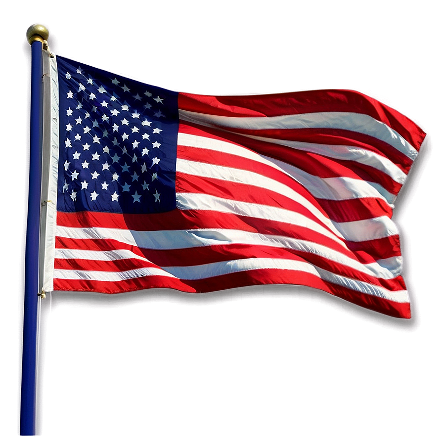 Realistic American Flag Waving Png 04302024 PNG image