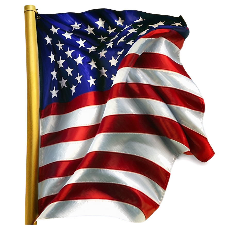 Realistic American Flag Waving Png Rxq29 PNG image