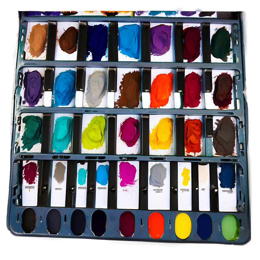 Realistic Art Palette Png 06212024 PNG image