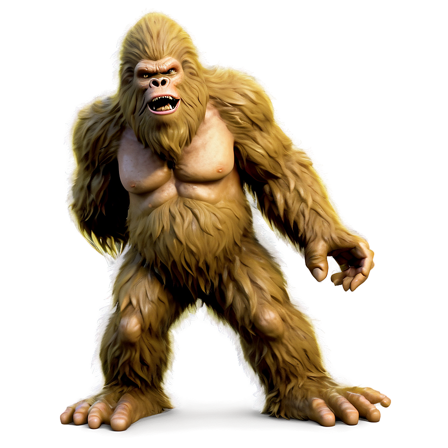 Realistic Bigfoot Figure Png Qld PNG image