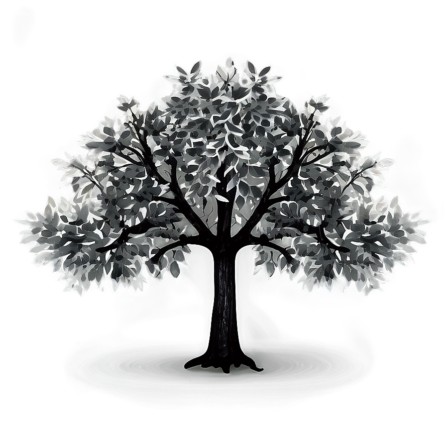 Realistic Black And White Tree Image Png 06252024 PNG image