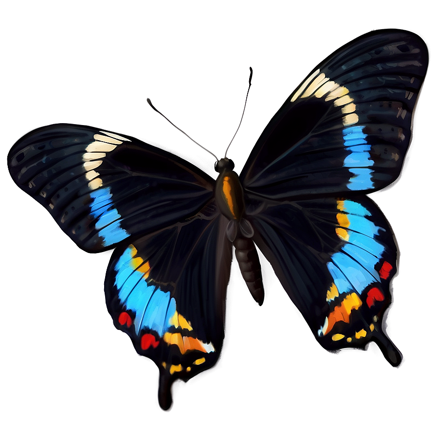 Realistic Black Butterfly Image Png 78 PNG image