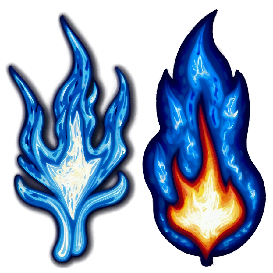 Realistic Blue Flames Png 37 PNG image