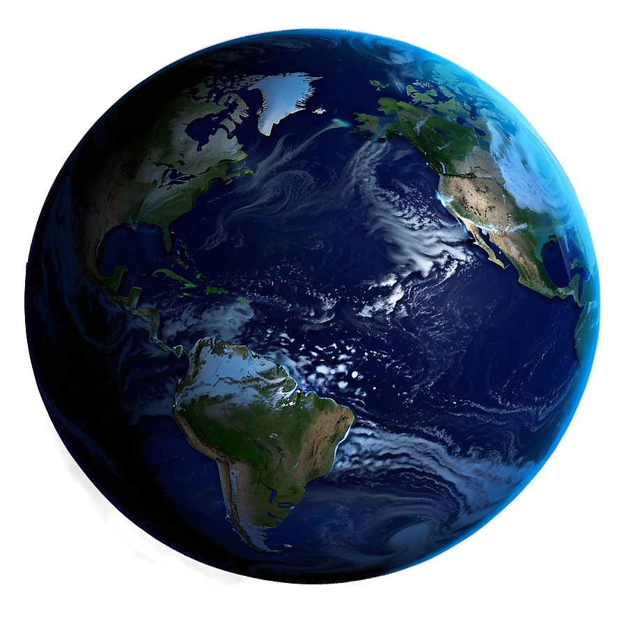 Realistic Blue Planet Rendering Png 06292024 PNG image