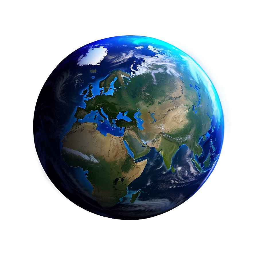 Realistic Blue Planet Rendering Png Tjj PNG image