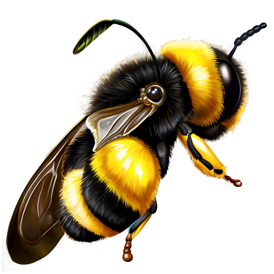 Realistic Bumblebee Insect Png Xvu45 PNG image