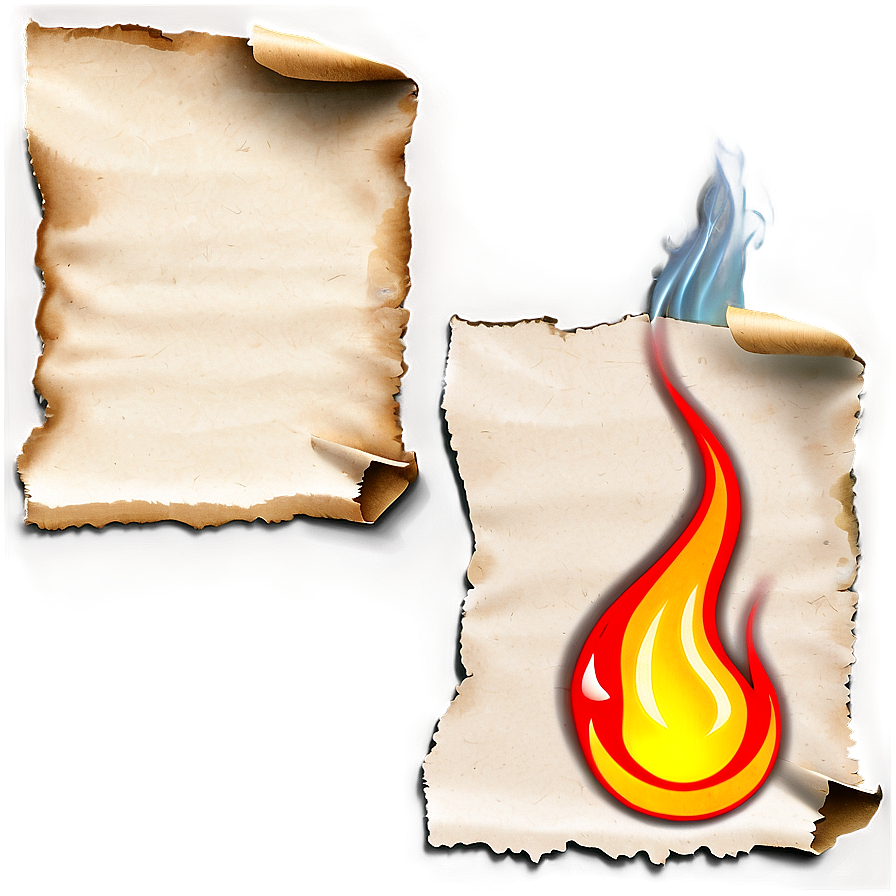 Realistic Burned Paper Png 94 PNG image