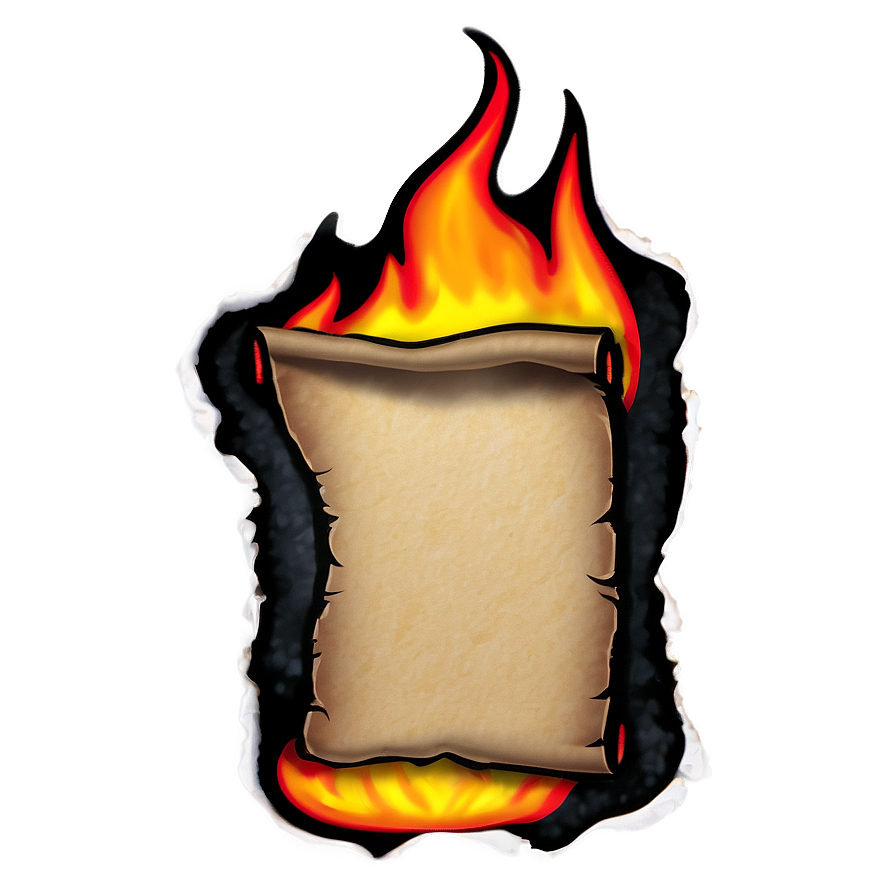 Realistic Burned Paper Png 98 PNG image