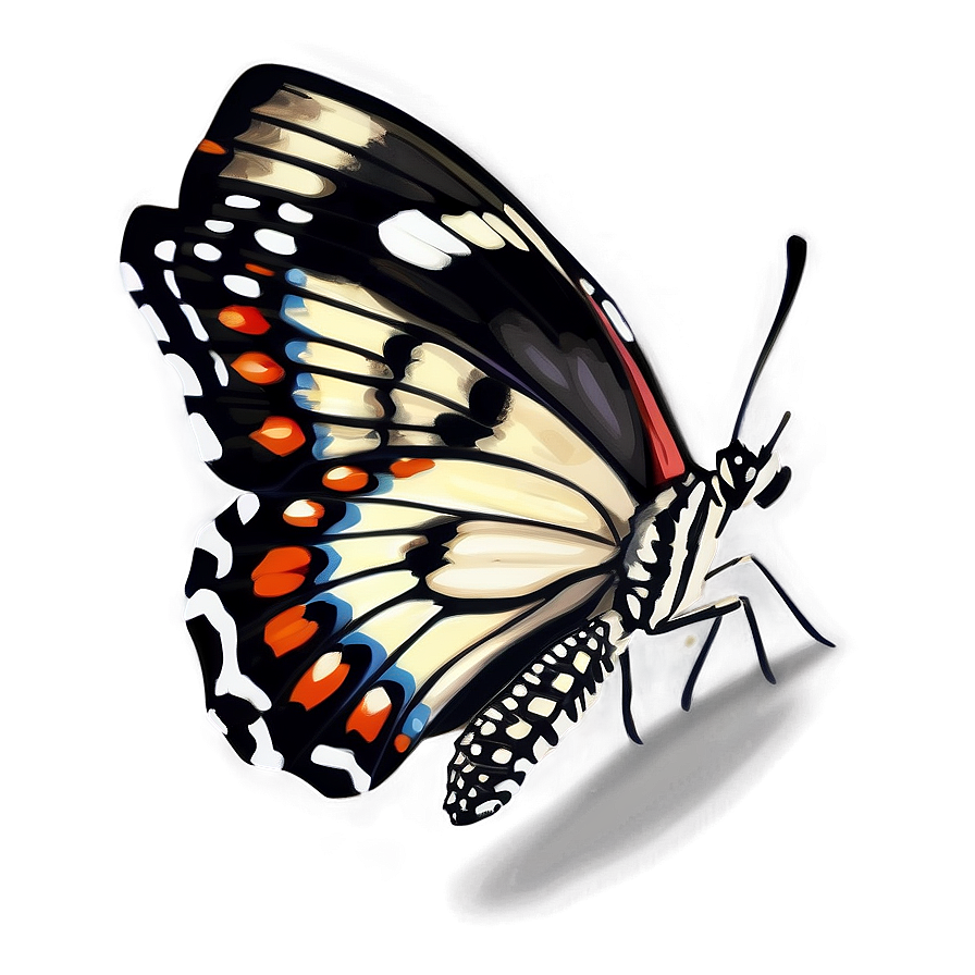 Realistic Butterfly Drawing Png 88 PNG image