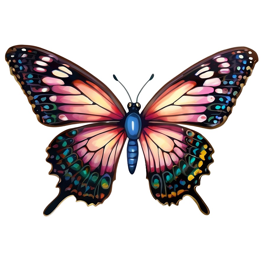Realistic Butterfly Outline Png Gha PNG image
