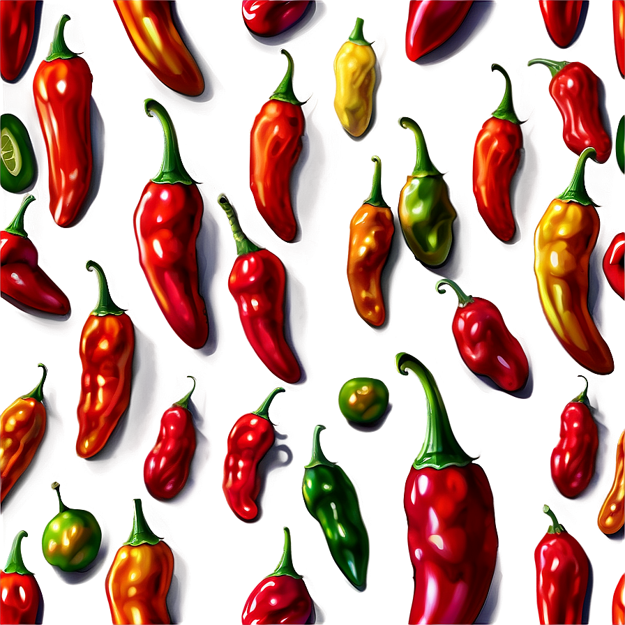 Realistic Chili Pepper Art Png 53 PNG image