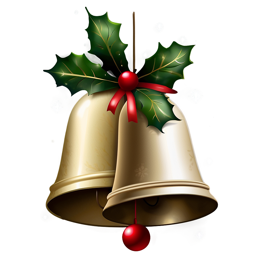 Realistic Christmas Bells Png Neu PNG image