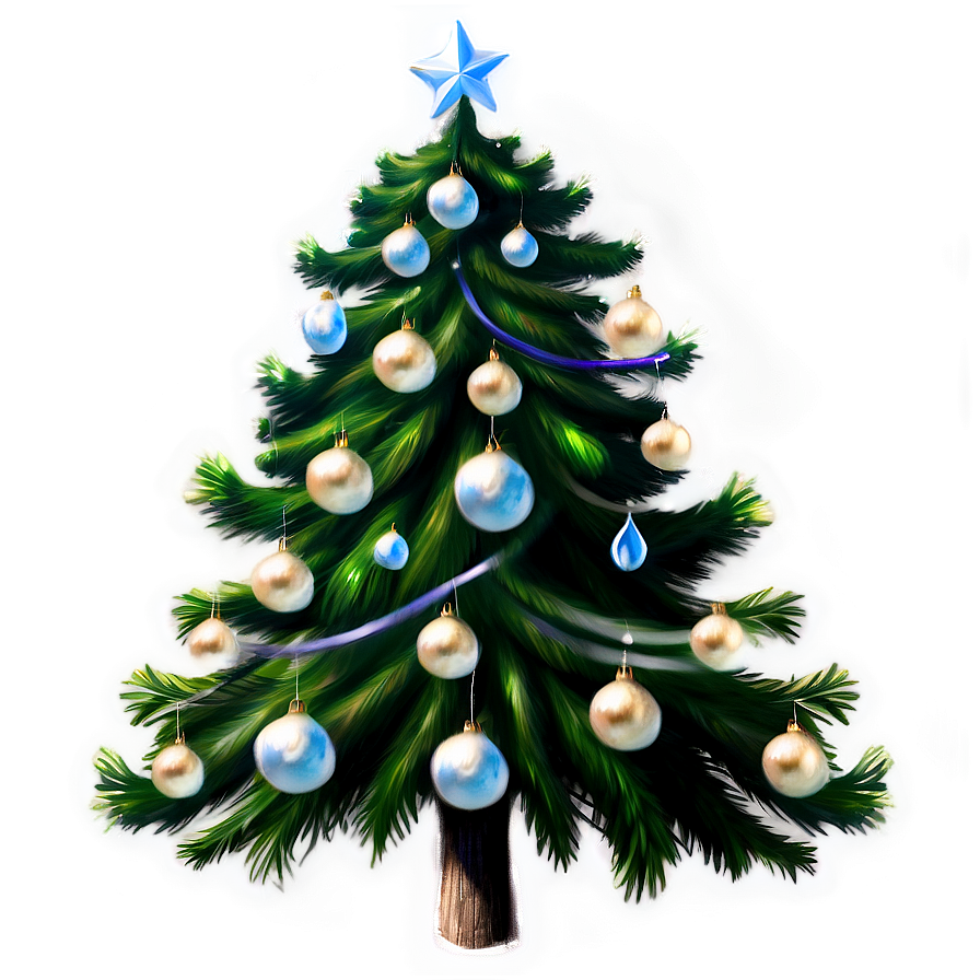 Realistic Christmas Tree Sketch Png Nrw15 PNG image