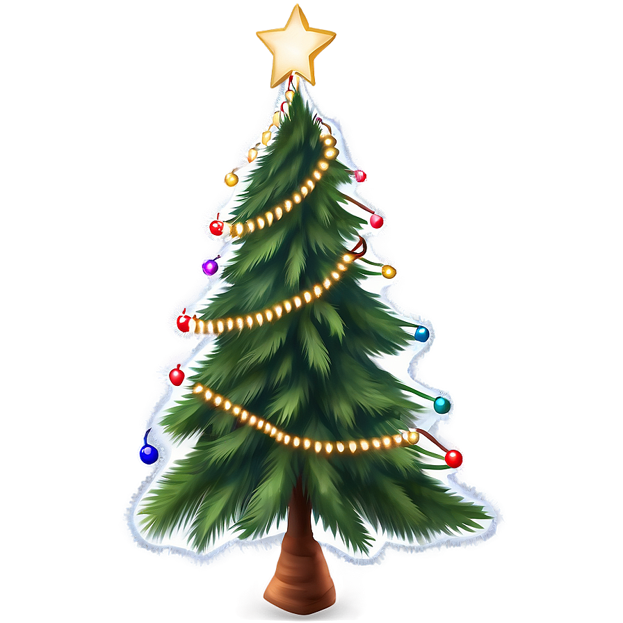 Realistic Christmas Tree Transparent Design Png 05262024 PNG image