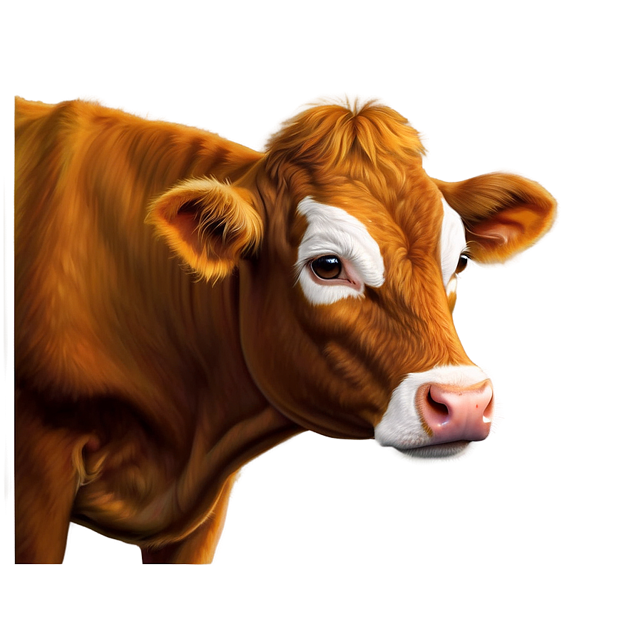 Realistic Cow Face Drawing Png 06212024 PNG image