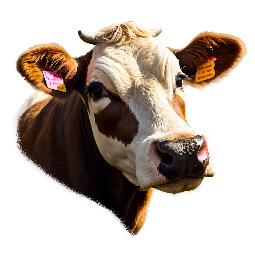 Realistic Cow Face Drawing Png 06212024 PNG image