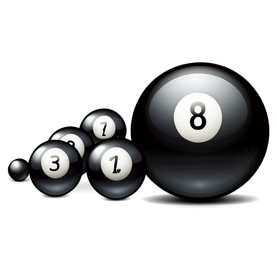 Realistic Eight Ball Illustration Png Pfv24 PNG image