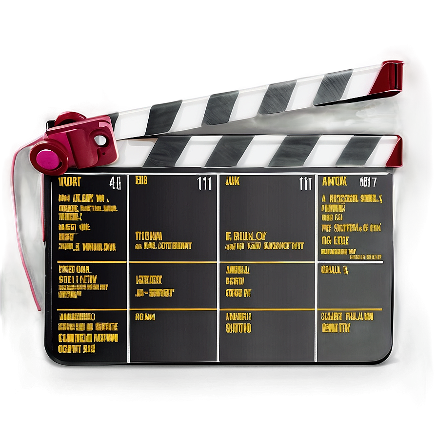 Realistic Film Slate Graphic Png 5 PNG image