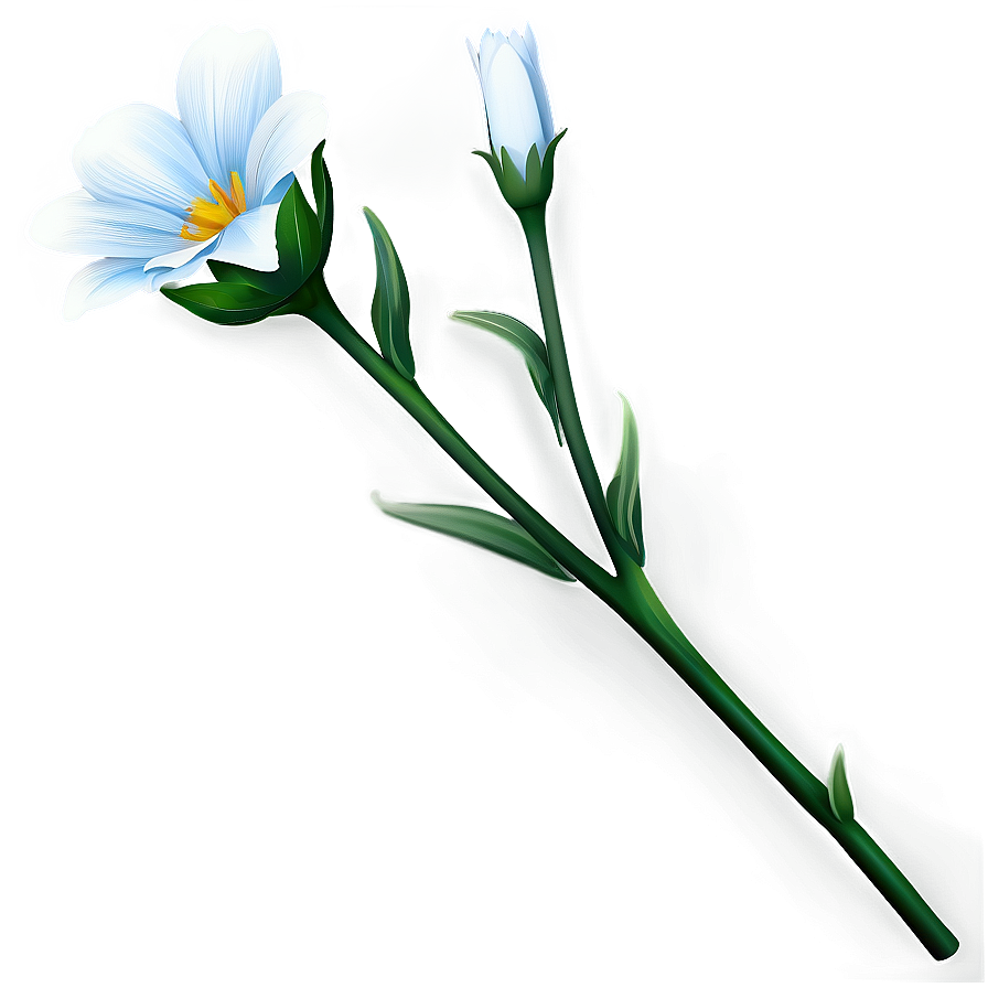 Realistic Flower Stem Png Qpu PNG image