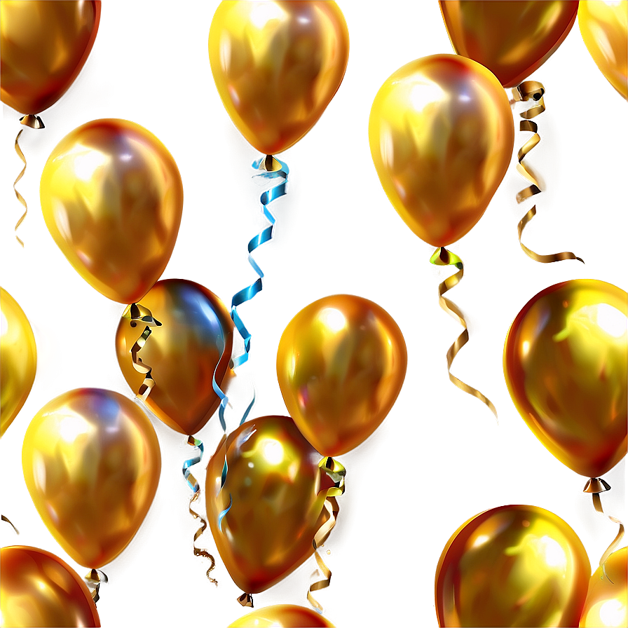 Realistic Gold Balloon Png 14 PNG image