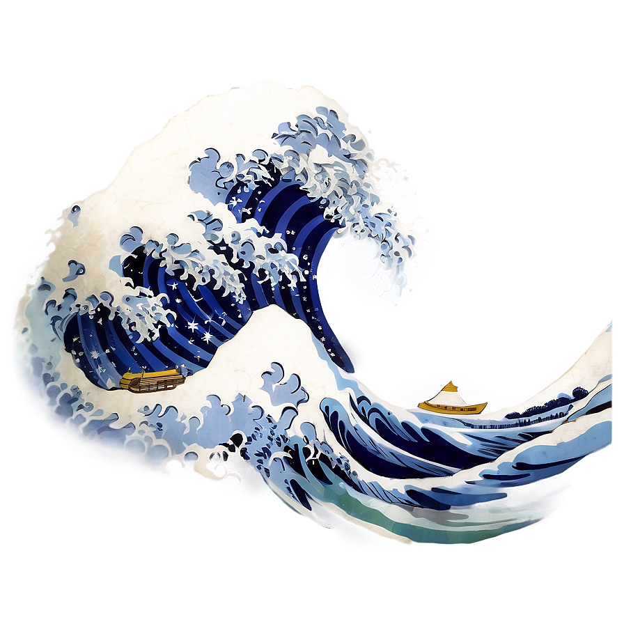 Realistic Japanese Wave Png 06242024 PNG image