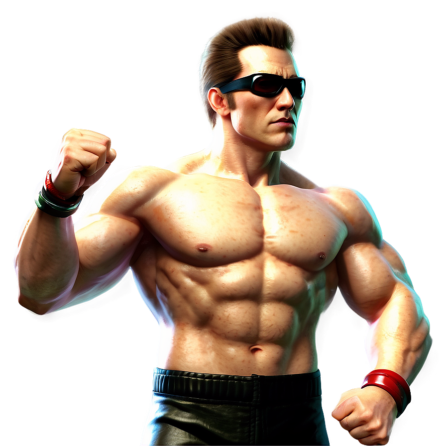 Realistic Johnny Cage Illustration Png 38 PNG image