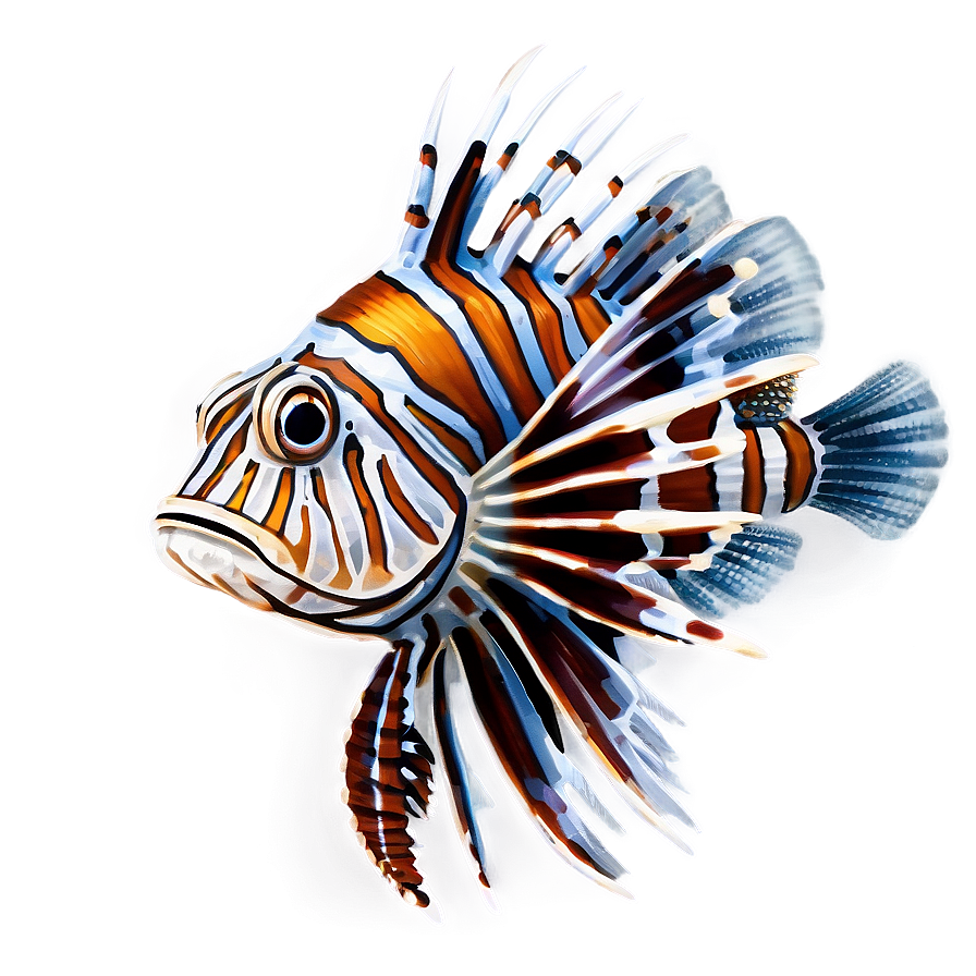 Realistic Lionfish Drawing Png Ptc39 PNG image