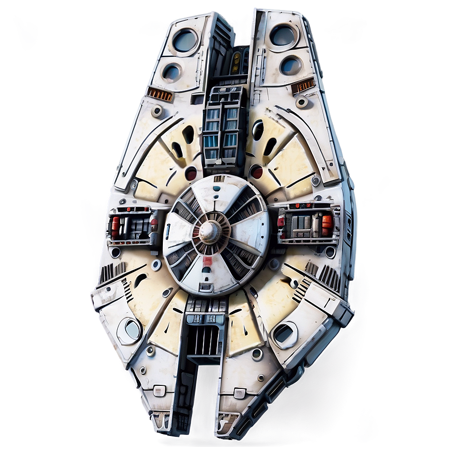 Realistic Millennium Falcon Png 06122024 PNG image