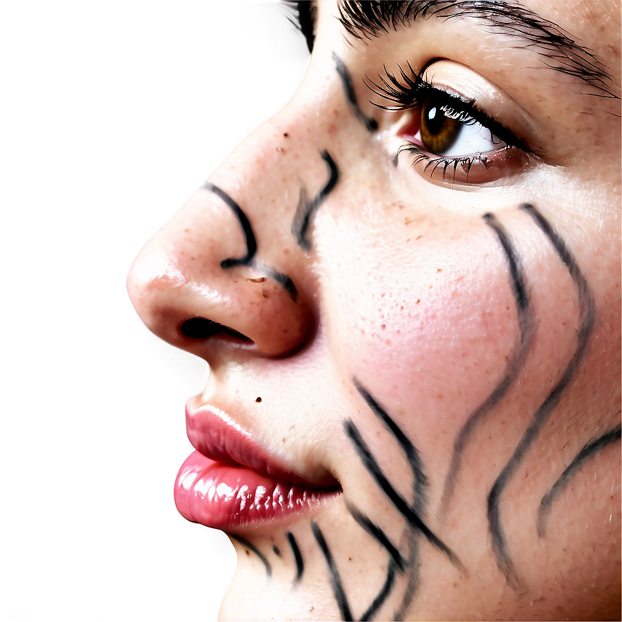 Realistic Nose Drawing Png Gfq PNG image