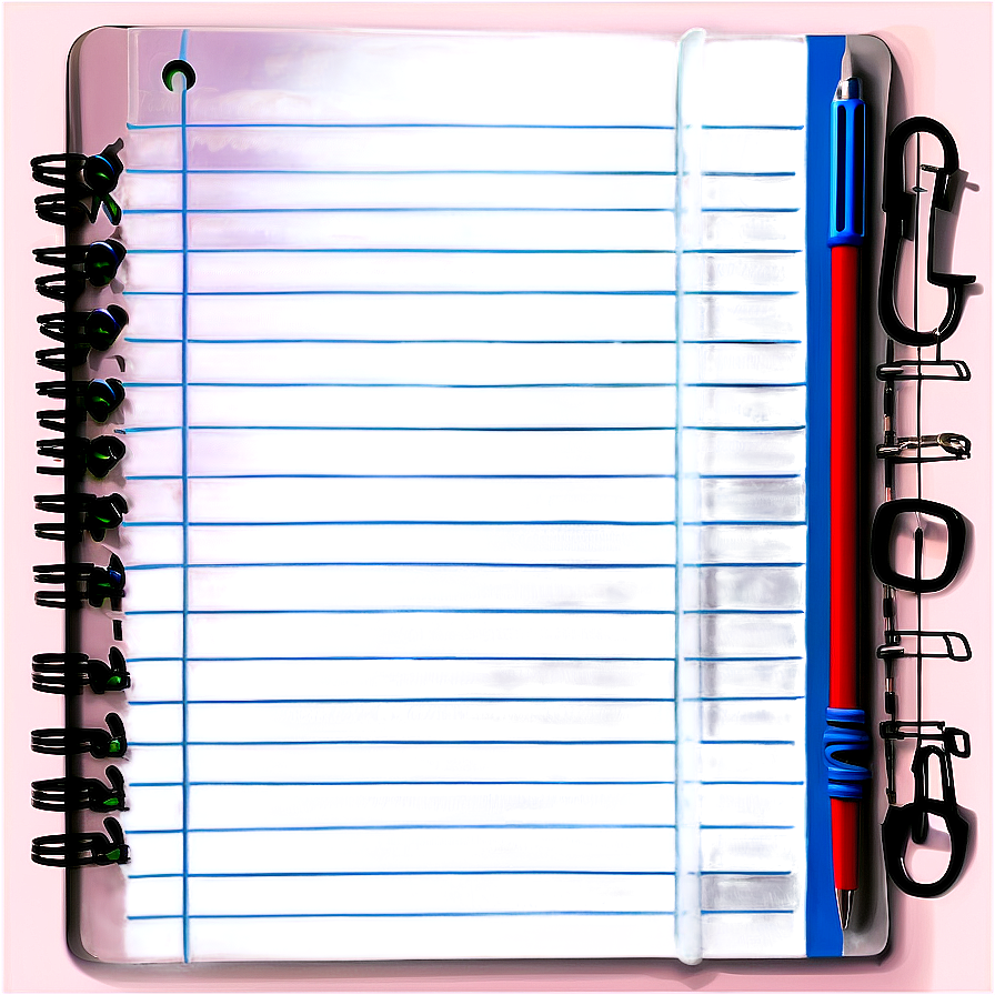 Realistic Notebook Paper Png 31 PNG image