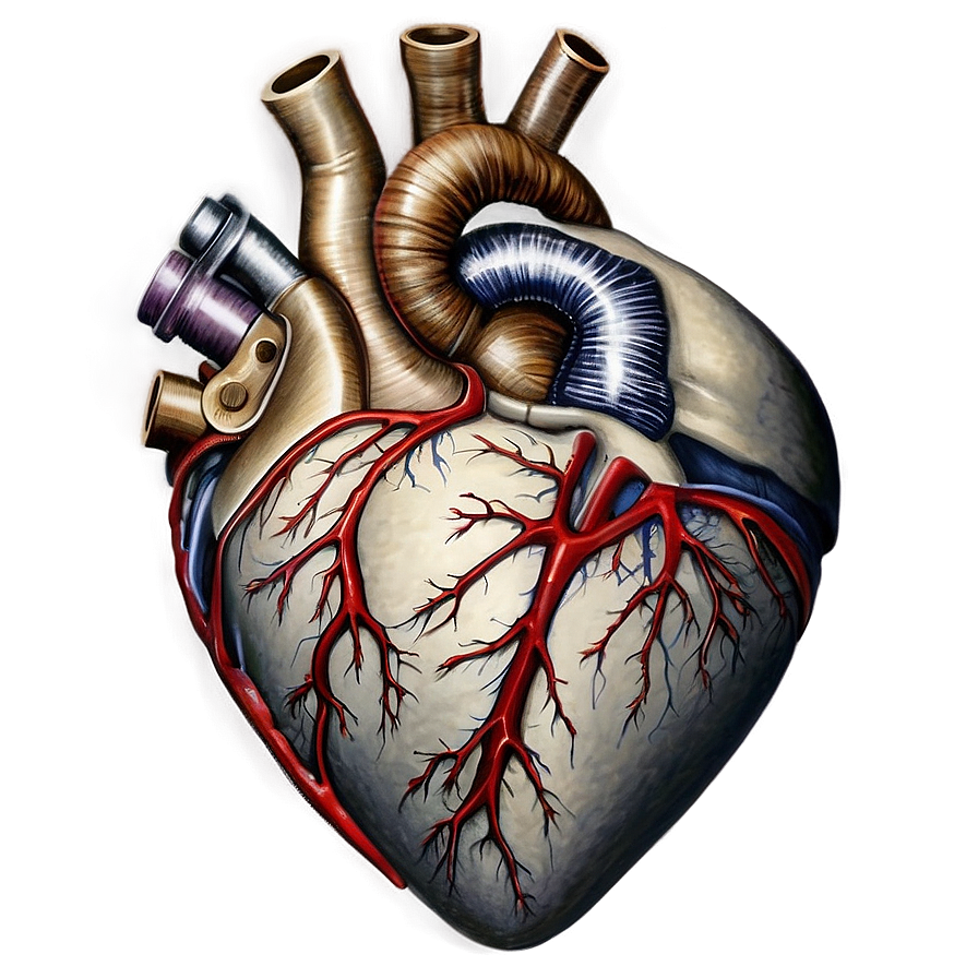 Realistic Open Heart Drawing Png 06212024 PNG image