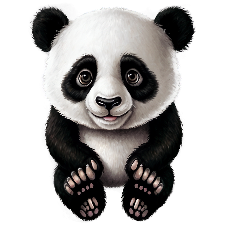 Realistic Panda Drawing Png Atw24 PNG image