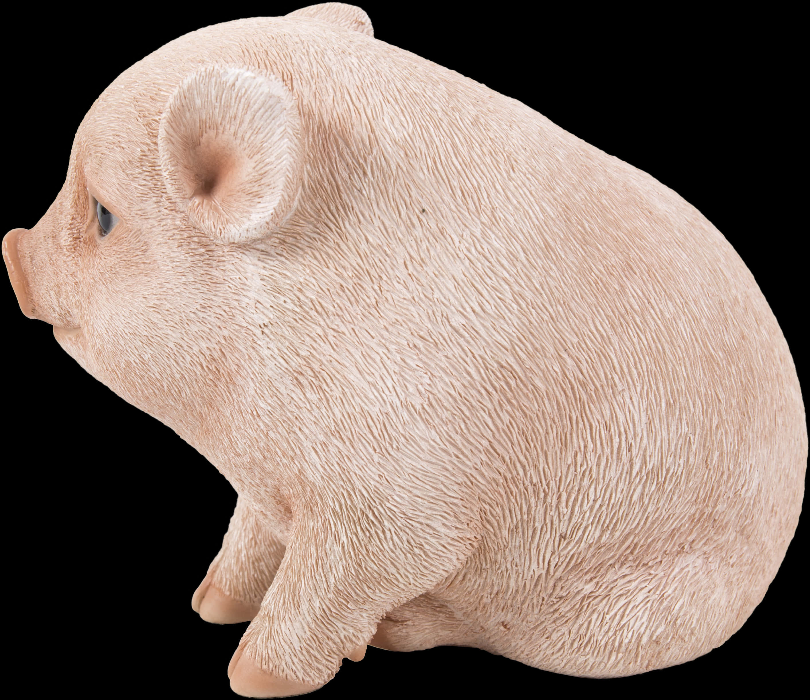 Realistic Piglet Figurine Isolated PNG image