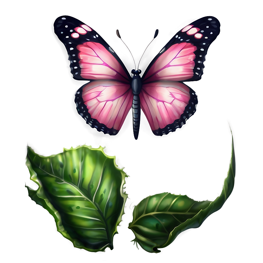 Realistic Pink Butterfly Image Png Avm PNG image